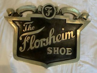 Vintage Florsheim Shoes Store Advertising Sign - 27 " W X 19 1/2”h Store Display