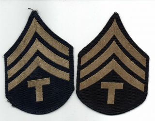 2 World War Ii Us Army Tech Sergeant Rank Tsgt Patches