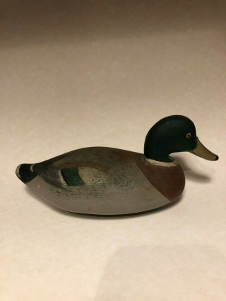 Vintage Upper Chesapeake Bay Duck Decoy Minature Half Size Mallard Md