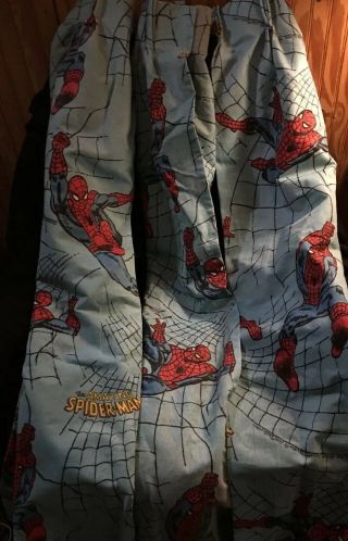 Vintage Spider - Man Marvel Comics Curtains (jc Penny)