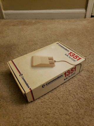Vintage Commodore 64/128 Mouse 1351 W/ All Contents