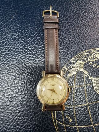 Vintage Longines Swiss Dress Watch Mens 10k Gold Filled