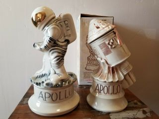 2 Vintage 50th Anaversary Apollo 11 And Astronaut Decanters.  1969 Moon Landing.