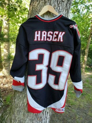 Vtg Buffalo Sabres Dominik Hasek Jersey M Ccm 39 Stitched Made In Canada