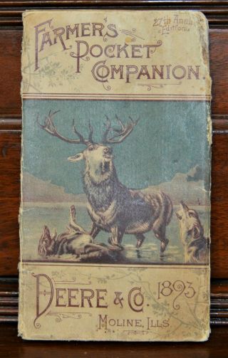 Vintage Farmers Pocket Companion John Deere 1893 27th Annual Edition