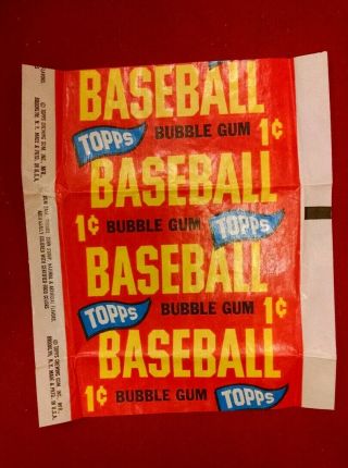 1965 Topps Baseball Wrapper 1 Cent Pack Vintage