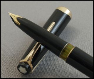 Near Vintage Montblanc Meisterstuck 12 - 18c With A Rare Bb Wing Nib