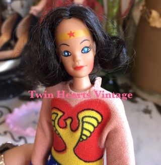 Vintage 1973 Wonder Woman 8 " Doll Figure Mego Near Complete All