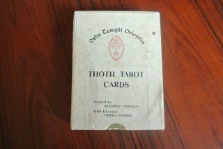 Rare Vintage Aleister Crowley Thoth Tarot Cards Deck White Box Samuel Weiser