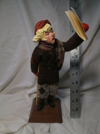 Vtg 1988 Simpich Character Dolls Victorian Newsboy Good News The Lord Is Come Nr