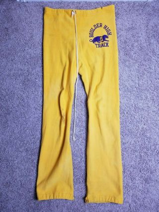 Vintage Champion Reverse Weave Sweatpants 60s/70s Boulder High Track Size L