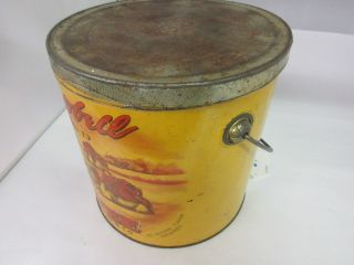 VINTAGE CAMPBELL BRAND COFFEE TIN CAN ADVERTISING 4 LB SIZE M - 32 5