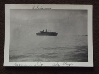 Ww2 German Ship In The Sea Of Japan Near Okinowa 1946 Photo