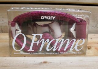 Oakley Goggle 1988 O Frame Berry Haze Clear Bmx Mx Vintage Jt Nos Nib Goggles