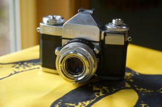 Carl Zeiss Ikon Contaflex Vintage 35mm Slr Film Camera Germany