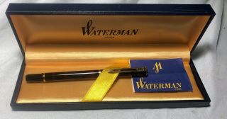 Rare Vintage Waterman Laureat Maroon & Gold Rollerball Pen Ink