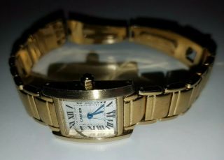 Vintage Cartier Tank Watch Cracked Glass