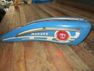 All Vintage Monark Bicycle Tank With Reflectors & Chrome Crash Bars