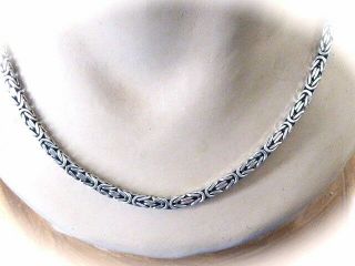 Vintage Hevay 38 Grams Sterling Silver 19.  5 " 4 Mm Square Link Necklace Chain