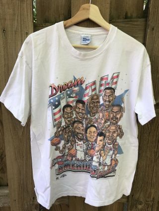 Rare Vintage Dream Team Shirt Salem Sportswear 90s Size Large Rare