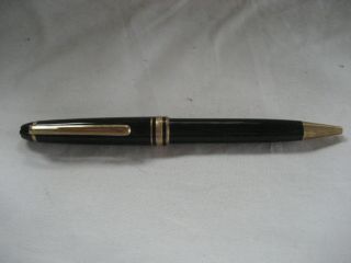 Vtg.  " Montblanc " Meisterstuck Black Rollerball Pen With Gold Trim