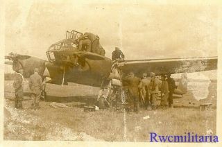 Rare Luftwaffe Fw.  189 Uhu Recon Plane Being Checkout On Field; Russia