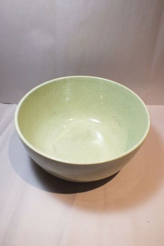 Vtg Bauer Speckled Bowl LARGE 15.  5 Inches Across Yellow Light Green California 2