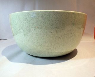 Vtg Bauer Speckled Bowl LARGE 15.  5 Inches Across Yellow Light Green California 7
