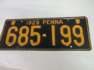 Vintage 1929 Pennsylvania Pa License Plate Automobile M - 42