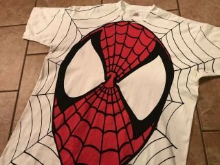 Spider - Man 1993 Shirt Vtg Xl Marvel All Over Print Carnage Venom Xmen Avengers