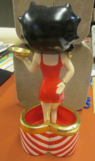 VINTAGE 1972 BETTY BOOP HOLDING TRAY INSIDE HEART RED WHITE CONTAINER APPROX 14 