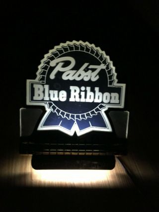 VINTAGE PABST BLUE RIBBON BEER LIGHT ADVERTISING SIGN CASH REGISTER TOPPER 3