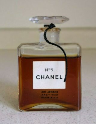 Chanel No 5 Perfume Vintage Crystal Bottle 1 Oz Splash Stopper