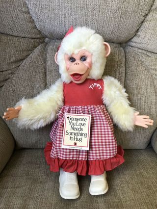 Vintage Tippy Monkey Doll Rushton 1978 Zip Zippy 15 Inch Rubber Face With Tags