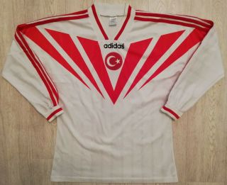 Match Worn Shirt Turkey National Team Adidas 1994 Rare Camisa Maglia L/s