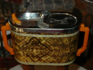 VINTAGE ART DECO CHROME BAKELITE SMOKING STAND RUSSAKOV 4