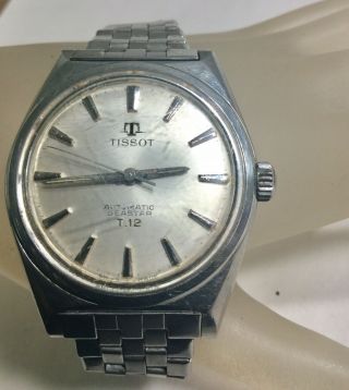 Vintage Tissot Automatic Seastar T 12 35mm 8 Inches Running 4