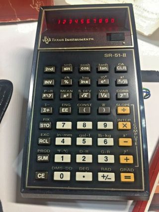 Vintage 1976 Texas Instruments TI SR - 51 - II Calculator and 2