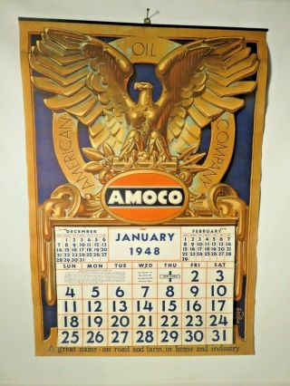 Vintage 1948 Amoco Calendar