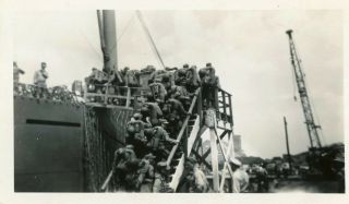 Org Wwii D - Day Photo: Allied Troops Loading Onto Transport Ships June 4 1944