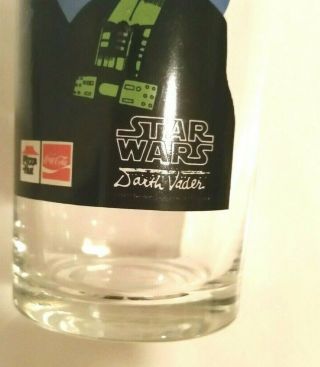 1977 Vintage Star Wars Glass Darth Vader,  Pizza Hut Coca Cola,  Cond. 3