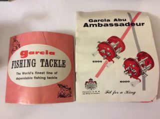 Vintage ABU Ambassadeur 5000 Reel - 4 Screw - w/Leather Case,  Box and Manuals 5