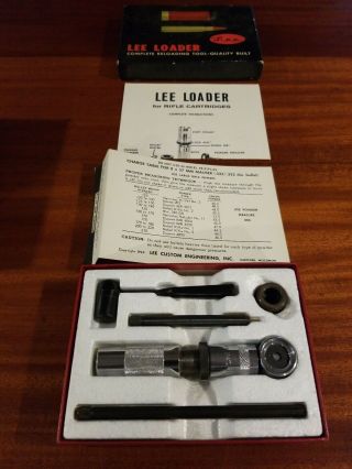 1969 Vintage Lee Loader 8 X 57 Mauser Complete Reloading Tool