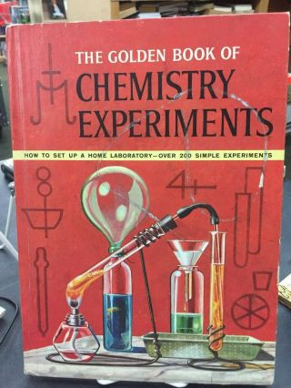 Vintage Golden Book Of Chemistry Experiments 1960 Robert Brent