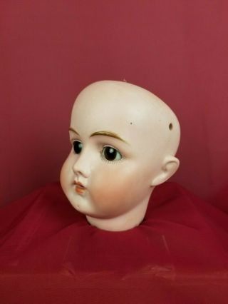 Antique German Gans & Seyfarth Bisque Socket Doll Head Brown Sleep Eyes 2