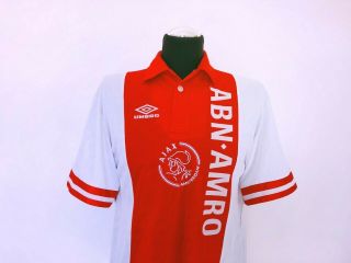 LITMANEN 10 Ajax Amsterdam Vintage Umbro Football Shirt 1993/94 (L) Finland 3