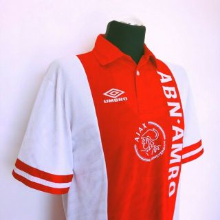 LITMANEN 10 Ajax Amsterdam Vintage Umbro Football Shirt 1993/94 (L) Finland 5