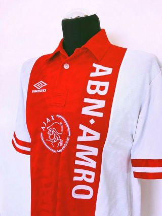 LITMANEN 10 Ajax Amsterdam Vintage Umbro Football Shirt 1993/94 (L) Finland 6