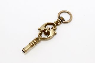 A Pretty Antique Victorian 9ct 375 Yellow Gold Watch Key Pendant 13898