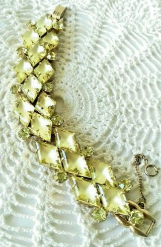 Juliana D&e Jonquil Diamond & Chaton Rhinestones Gold Plated 5 - Link Bracelet